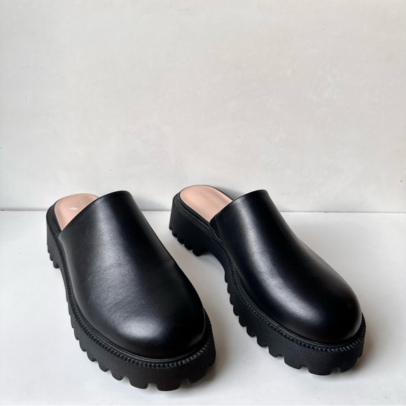 Sincerely Jules Womens Bolt Black Platform Chunky Clog Mule 90's Style Shoe 10M - Picture 2 of 15